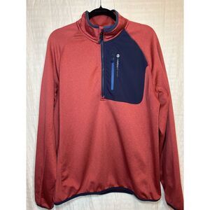 Men's L Large‎ Vineyard Vines 1/4 Zip Pullover Sweatshirt Red / Blue Active Golf